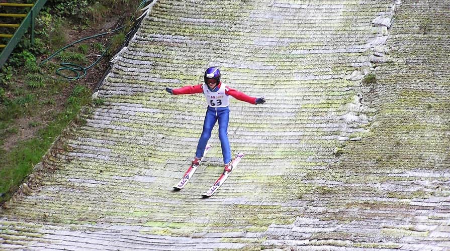 Geomreža na skokanských mostíkoch